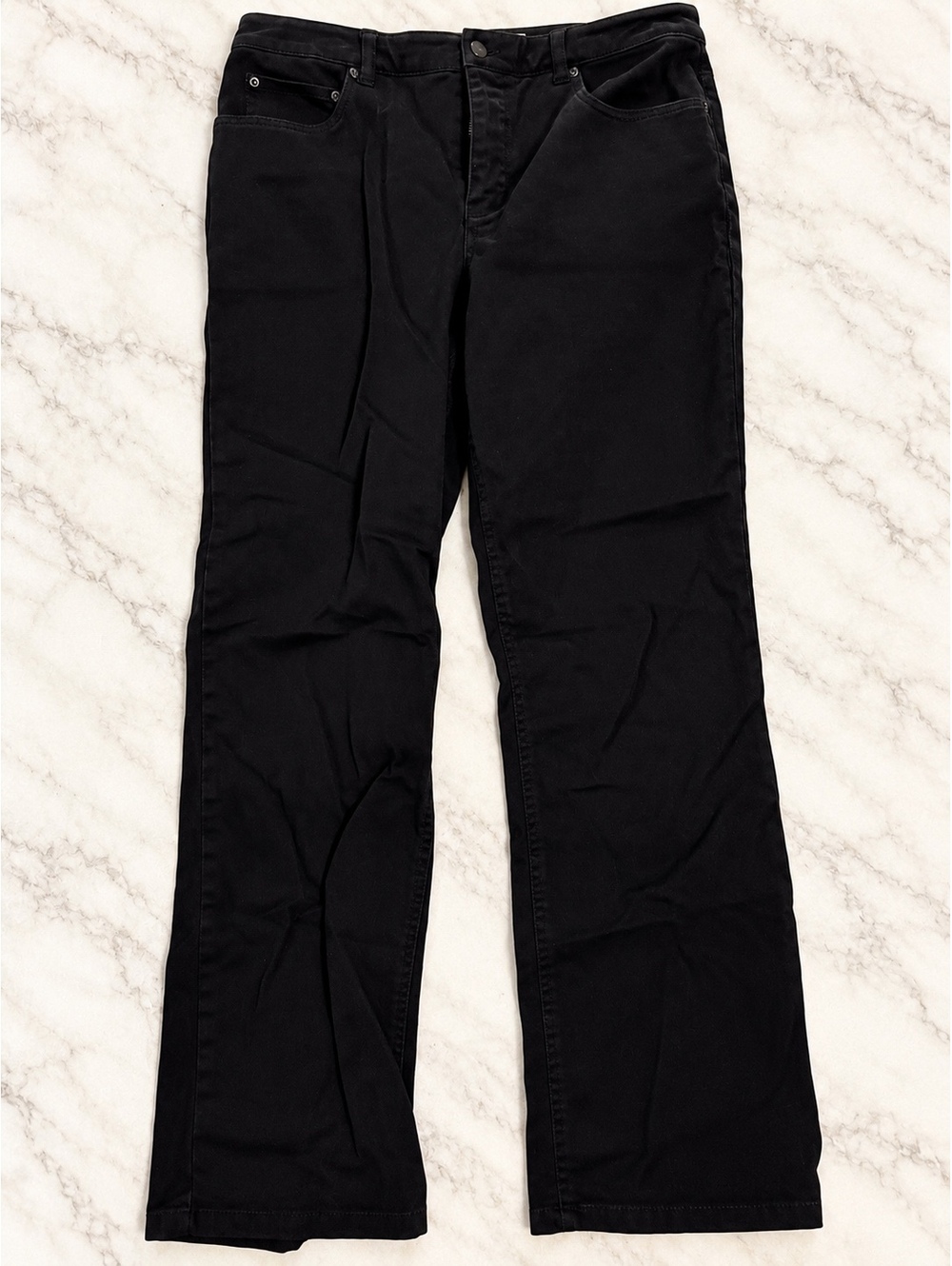 Jones New York Sport Shape Control Black Stretch Denim Pants Size 10